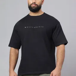 MuscleBlaze Unisex Typography Printed Round Neck Cotton Relaxed Fit T-shirt-image-57
