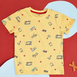 Pantaloons Junior Boys Conversational Printed Cotton T-shirt-picture-30