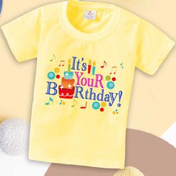 Babywish Kids Typography Printed Round Neck Cotton Relaxed Fit T-shirt-image-99