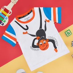 Pantaloons Baby Boys Graphic Printed Round Neck Cotton T-shirt-image-14