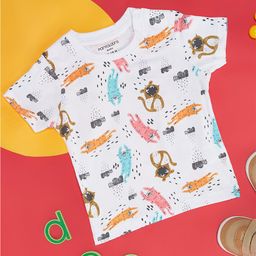 Pantaloons Baby Boys Conversational Printed Cotton T-shirt-image-8
