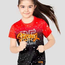 Naughty Ninos Girls Typography Printed Regular Fit T-shirt-image-10