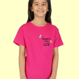 NUSYL Girls Typography Printed Round Neck T-shirt-image-20