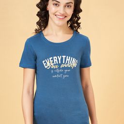 Honey by Pantaloons Typography Printed Cotton T-shirt-image-77