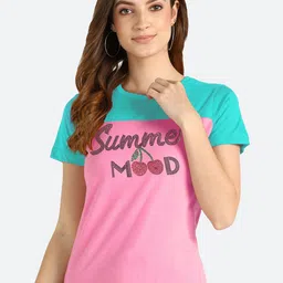 shashvi Women Pink Typography Printed T-shirt-picture-22