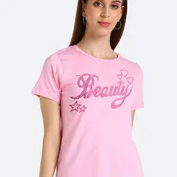 shashvi Women Rose Typography Printed T-shirt-picture-13