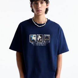 MISCHIEF MONKEY Men Graphic Printed Round Neck Cotton Oversized T-Shirt-picture-14