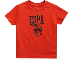 U.S. Polo Assn. Kids Boys Graphic Printed Pure Cotton T-Shirt-36