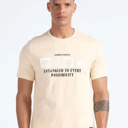 Flying Machine Typography Printed Cotton T-shirt-image-10