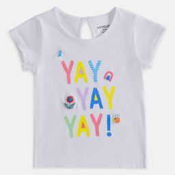 Pantaloons Baby Infant Girls Typography Printed Cotton T-shirt-picture-9