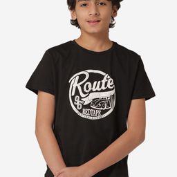 Red Tape Boys Black Typography Printed T-shirt-image-88