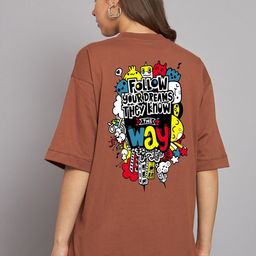 Imsa Moda Typography Printed Drop Shoulder Sleeves Oversize Cotton Casual T Shirt-image-22
