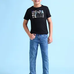 U.S. Polo Assn. Kids Boys Cotton Typography Printed T-shirt-image-90