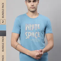 VIMAL JONNEY Pack of 2 Printed Cotton T-shirts-image-44