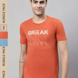 VIMAL JONNEY  Pack of 2 Printed Cotton T-shirts-image-38