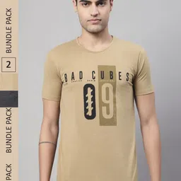 VIMAL JONNEY Pack of 2 Printed Cotton T-shirts-image-43