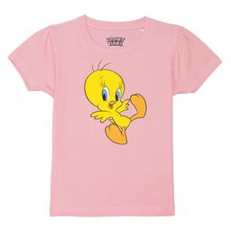 Looney Tunes by Wear Your Mind Girls Pink Tweety Printed Pure Cotton T-shirt-image-18