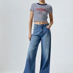 Koton Striped Crop T-shirt-image-39