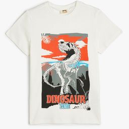 Koton Boys Graphic Printed Round Neck Cotton T-shirt-22