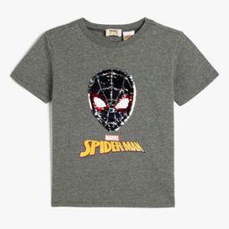 Koton Boys Graphic Printed Round Neck Cotton Spider-Man T-shirt-image-90