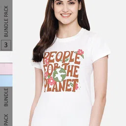 Fabflee Pack Of 3 Printed Cotton T-shirt-picture-22