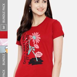 Fabflee Pack Of 3 Printed Cotton T-shirt-picture-9
