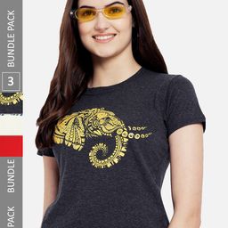 Fabflee Pack Of 3 Graphic Printed Cotton T-shirt-picture-33