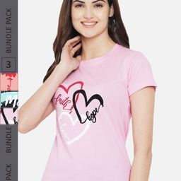 Fabflee Pack Of 3 Graphic Printed Cotton T-shirt-picture-1