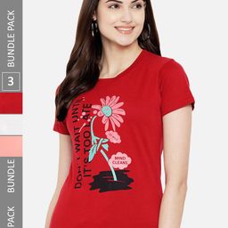Fabflee Pack Of 3 Graphic Printed Cotton T-shirt-picture-7