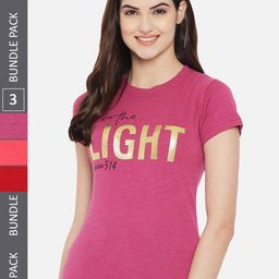 Fabflee Pack Of 3 Printed Round Neck T-shirts-picture-33