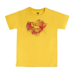 DC by Wear Your Mind Boys Yellow Superman Printed T-shirt-image-97