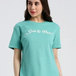 Grit and Flair Women Printed T-shirt-image-47