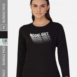 CHOZI Pack Of 2 Printed Round Neck Regular Fit Pure Cotton Casual T-shirt-image-101