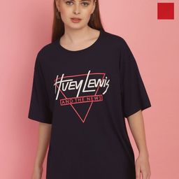 VIMAL JONNEY Women Pack Of 2 Typography Printed Drop-Shoulder Sleeves Oversized T-shirts-image-58