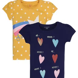 PLUM TREE Girls Pack Of 2 Printed T-shirt-image-41