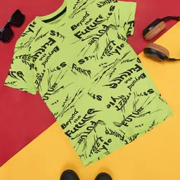 Pantaloons Junior Boys Typography Printed Cotton T-Shirt-image-84