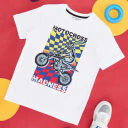 Pantaloons Junior Boys Biker Printed Cotton T-shirt-image-55