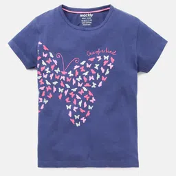 mackly Girls Conversational Printed Cotton T-shirt-image-32