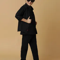 TALES & STORIES Boys Black Casual Shirt-image-41