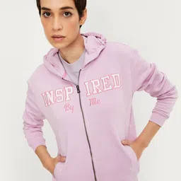 max Typography Printed Front Open Sweatshirt-image-65