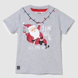 max Boys Grey Graphic Printed Pure Cotton T-shirt-image-118