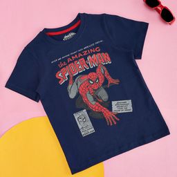 Pantaloons Junior Boys Spider Man Printed Cotton T-shirt-image-37