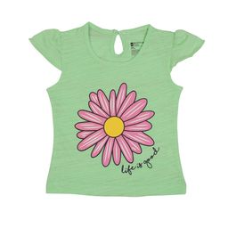 Bodycare Kids Girls Floral Printed Cap Sleeve Cotton T-shirt-image-74