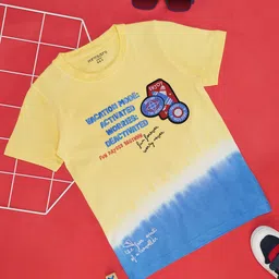 Pantaloons Junior Boys Typography Printed Round Neck Cotton T-shirt-image-49
