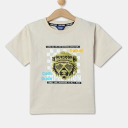 R&B Boys Typography Printed Cotton Relaxed Fit T-shirt-picture-0