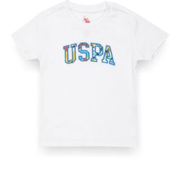 U.S. Polo Assn. Kids Boys Round Neck Short Sleeves Typography Printed Appliqued T-shirt-picture-30