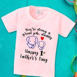 Babywish Kids Printed V-Neck Applique T-shirt-image-46