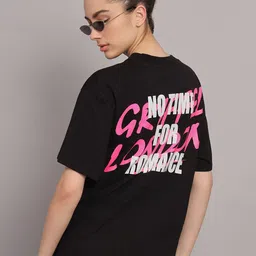 GRIFFEL Typography Printed Cotton T-Shirt-image-8