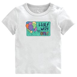 Zeezeezoo Kids White Typography Printed T-shirt-image-103