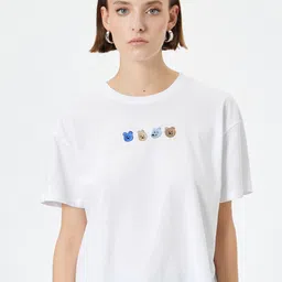 Koton Women Applique T-shirt-image-43